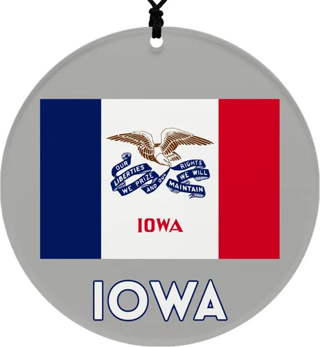 Vista 21 de Missouri Christmas Ornament - Festive Design Featuring State Flag - 2026 Hanging Acrylic Disc Decoration for Tree - Unique and Home Decor
