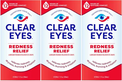Vista 12 de Clear Eyes Alivio del Enrojecimiento Gotas Lubricantes para los Ojos para Alivio del Enrojecimiento, 0.5 oz