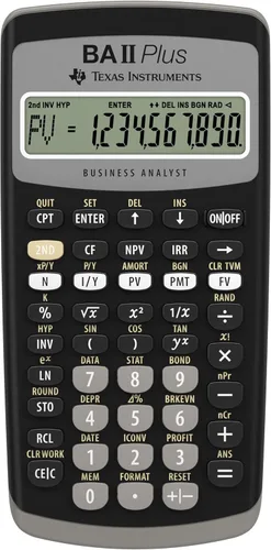 Texas Instruments BA II Plus Financial Calculator, Black Medium