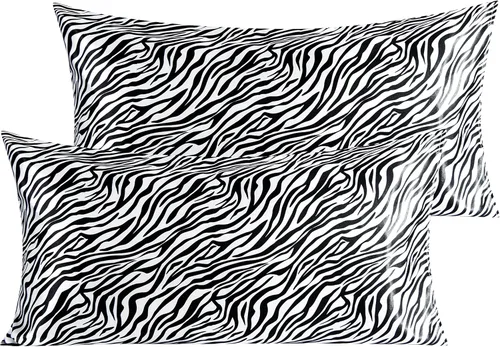 Vista 84 de NTBAY Paquete de 2 fundas de almohada estándar de satén para cabello y piel, lujosas y sedosas fundas de almohada con cierre de sobre, 20 x 26