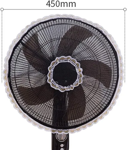 Vista 6 de TOPINCN Cubierta de seguridad para ventilador, cubiertas de malla de ventilador eléctrico para bebés y niños, protector de dedos de malla de Negro