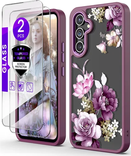 Vista 11 de Funda para Samsung Galaxy A54 5G con protector de pantalla de vidrio templado [2 unidades], [protección de grado militar] TPU delgado y suave