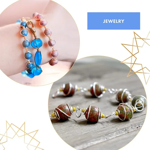 Vista 5 de Beadalon ColourCraft - Alambre calibre 16, chapado en oro, chapado en plata, bobina de 2.3 yardas