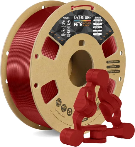 Vista 115 de Overture Petg - Filamento de 0.07 pulgadas con superficie de construcción 3D 7.87 x 7.87 pulgadas, consumibles para impresora 3D, carrete de 2.2