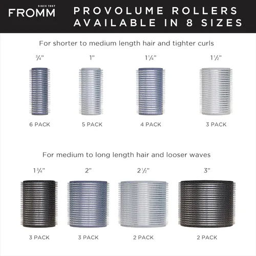 Vista 3 de Fromm ProVolume Rodillos Térmicos para el Cabello de Cerámica Iónica con Auto-Agarre de 1", 5 Unidades Rizadores de Cabello de Calidad de Salón