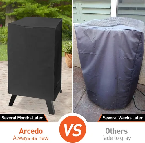 Vista 4 de Arcedo Funda para ahumador eléctrico de 30 pulgadas para ahumador Masterbuild, cubierta de parrilla impermeable resistente al agua, cubierta
