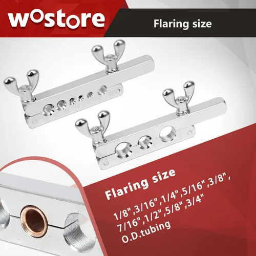 Vista 6 de Wostore Kit de herramientas de estampación para tubería de aluminio de plástico de cobre con cortador de tubos y llave de trinquete