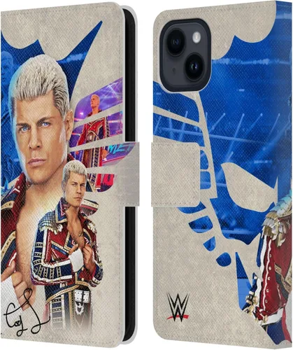 Vista 61 de Head Case Designs Officially Licensed WWE American Nightmare Flag Cody Rhodes Leather Wallet Case Compatible with Apple iPhone 7 Plus/iPhone 8 Plus