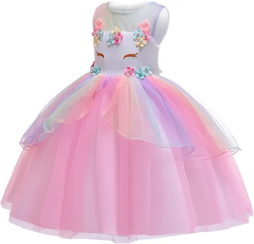 Vista 2 de Vestido de unicornio de princesa disfraz de unicornio para Halloween cosplay regalo de cumpleaños