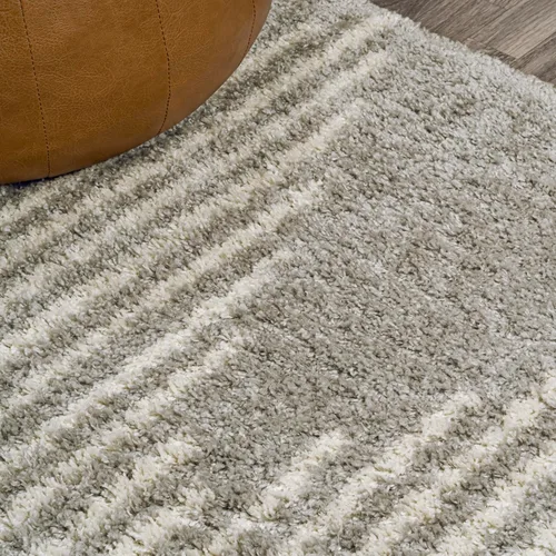 Vista 5 de JONATHAN Y Elm Diamond Stripe Shag - Alfombra de pasillo de 2 x 8 pulgadas, geométrica, bohemia, contemporánea, fácil limpieza para sala de estar