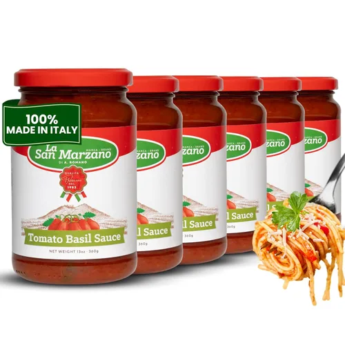 Vista 44 de La San Marzano Salsa Arrabiata, 13 oz, Salsa para Pasta Hecha en Italia, Tomate Multiusos de Primera Calidad, Todo Natural, Dieta Mediterránea, Sin