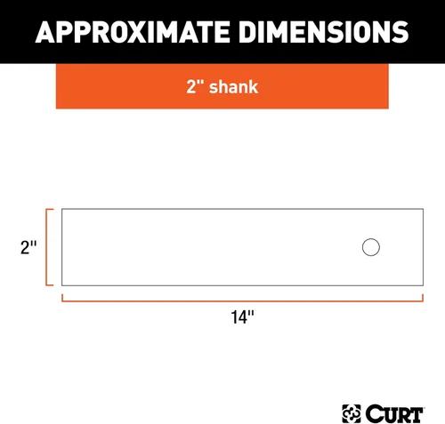 Vista 2 de Enganche de remolque fabricante Curt. Barras de enganche de acero macizo, 14