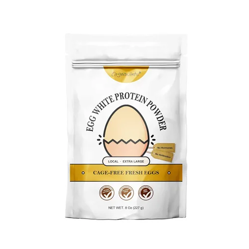 Orgnisulmte Polvo de proteína de clara de huevo 8 Oz, claras de huevo pasteurizadas y secas, sin gluten, sin transgénicos, sin sabor, de gallinas en