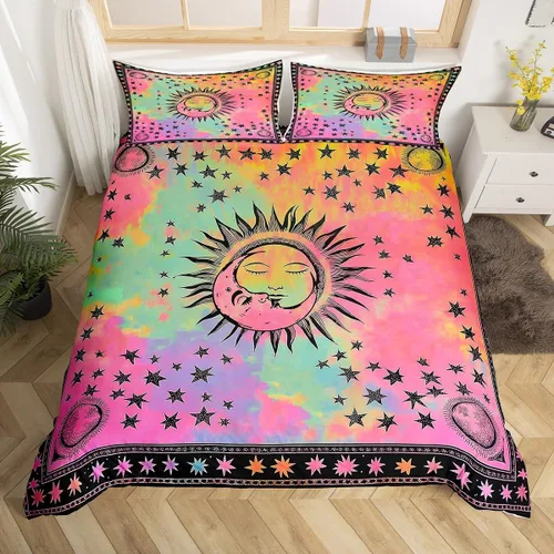Vista 8 de Funda de edredón de calavera de azúcar, tamaño individual, juego de ropa de cama bohemio de cachemira gótica, funda de edredón exótica bohemia