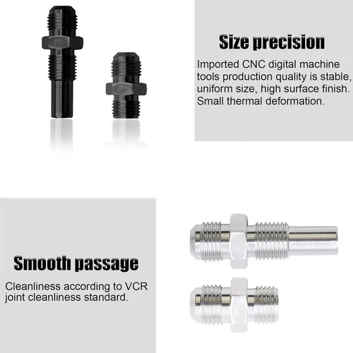 Vista 3 de 2 conectores adaptadores de transmisión de automóvil, AN6 a 1/4NPSM conectores de aleación de aluminio, adecuados para 4l80E LS1 LM7 LR4 LQ4 LS6 L59
