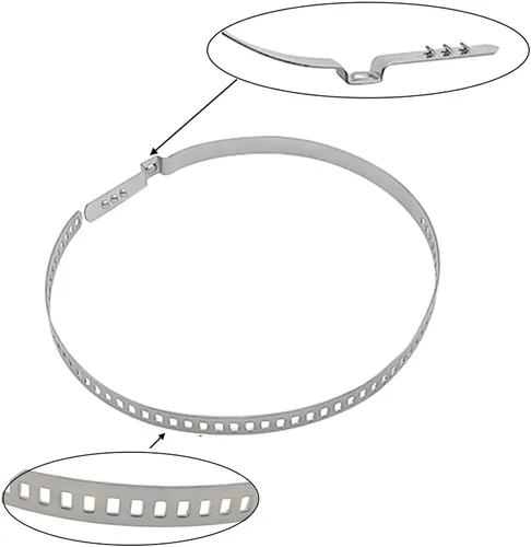 Vista 5 de Kit de abrazaderas de arranque CV, 100 unidades, abrazaderas de crimpado de junta de eje ajustable universal de acero inoxidable para arranque