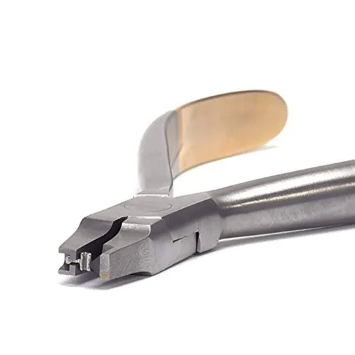 Vista 2 de Pinzas de abrazadera de gancho libres dentales Alicates de ortodoncia dentales Instrumento Alicates de colocación de gancho prensable Acero