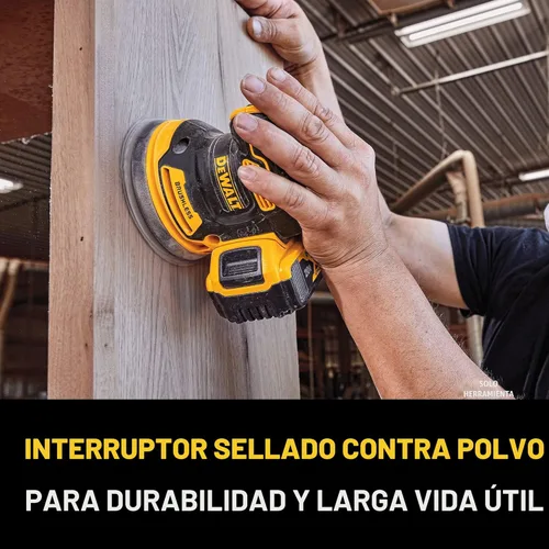 Vista 4 de DEWALT - Lijadora orbital de 20 V MAX, solo herramienta (DCW210B)