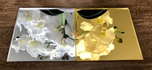 Vista 10 de Paquete de 3 hojas de plexiglás acrílico fundido de espejo de 1/8 pulgadas de grosor (0.118 in) vidrio de plexiglás de plástico fácil de cortar