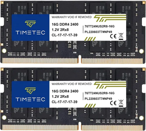 Vista 9 de Timetec 16 GB DDR4 2400 MHz (PC4-2400T) PC4-19200 SODIMM Laptop RAM - Módulo de memoria sin búfer de 260 pines 1.2 V CL17 sin ECC para computadora