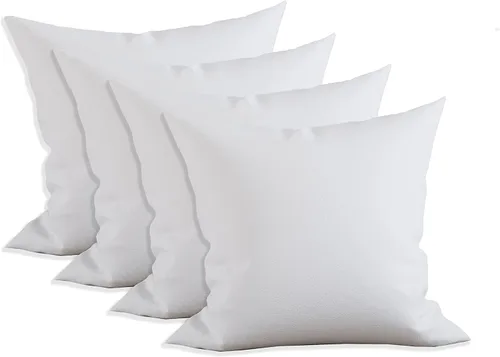 Vista 13 de Elegant Comfort Paquete de 2 rellenos de almohada de poliéster y algodón, relleno de fibra siliconada, 22 x 22, color blanco, 2