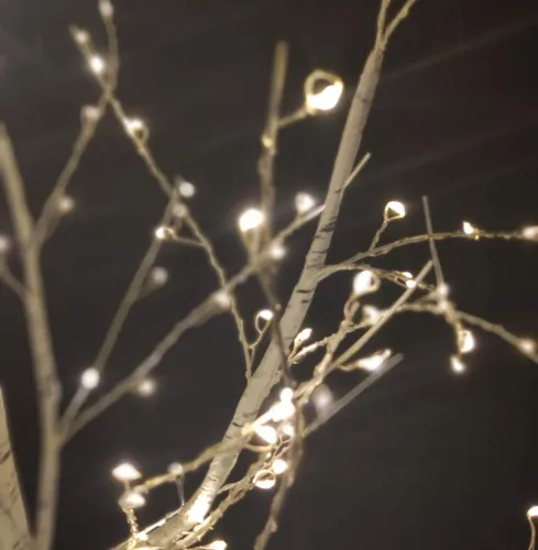 Vista 6 de YASENN Guirnalda de luces de 300 luces LED de luciérnaga de 9.8 pies x 10, guirnalda de luces estrelladas para decoraciones de abedul de Navidad
