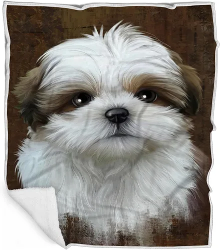 Vista 35 de 4th of July Fireworks Shih Tzu Dog Blanket - Lightweight Soft Cozy and Durable Bed Blanket - Animal Theme Fuzzy Blanket for Sofa Bed Couch