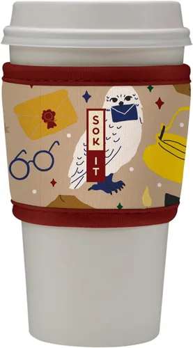 Vista 191 de Sok It HotSok Coffee & Tea - Funda de neopreno con aislamiento reutilizable (floral abstracto)