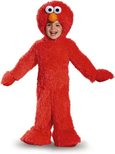 Disfraz afelpado deluxe de Elmo para bebé, Un solo color