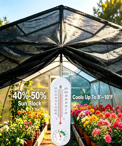 Vista 2 de e.share Paño de sombra, 40%-50% de protección solar UV, 3 pies x 6 pies puede ser de tamaño personalizado red de malla solar para cubierta