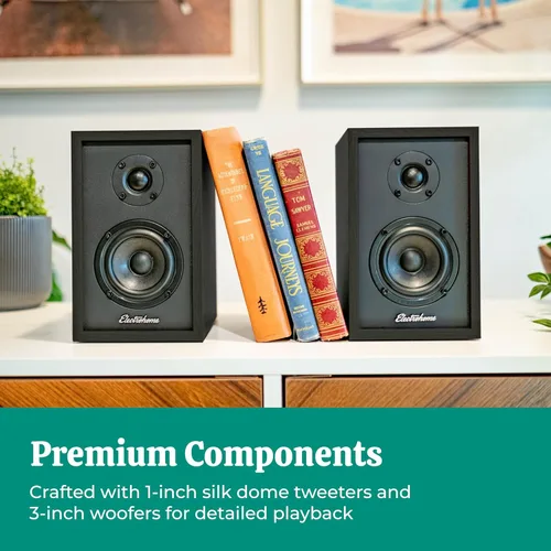 Vista 4 de Electrohome Berkeley - Altavoces estéreo 2.0 con amplificador integrado y controladores de 3 pulgadas para tocadiscos, TV, PC y transmisión