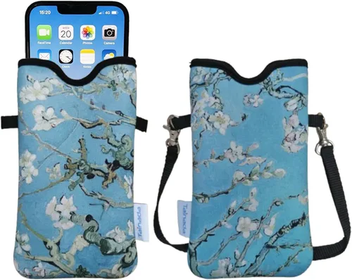 Vista 53 de Tainada Funda Estuche Bolsa de Neopreno para Teléfono para Hombres y Mujeres con Correa Cruzada/Cordón para el Cuello para iPhone 17/16/15 Pro Max