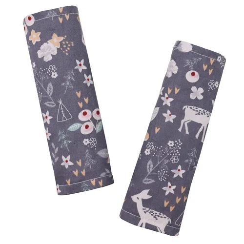 DILIMI Funda para el cuello del asiento de automóvil para bebé, 2 almohadillas para cinturón de asiento de automóvil, protectores de correa para el