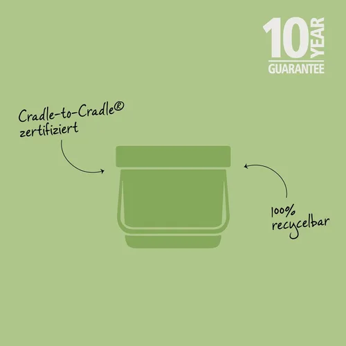 Vista 4 de Brabantia Sort & Go Cubo de Reciclaje 3.2 Galones (Verde Jade) Cubo de Basura de Plástico Eficiente en Espacio con Asa, Tapa Removible y Que