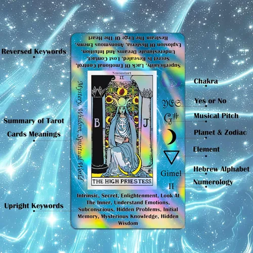 Vista 6 de Smoostart Cartas del Tarot (universo misterioso holográfico con significados en las cartas)
