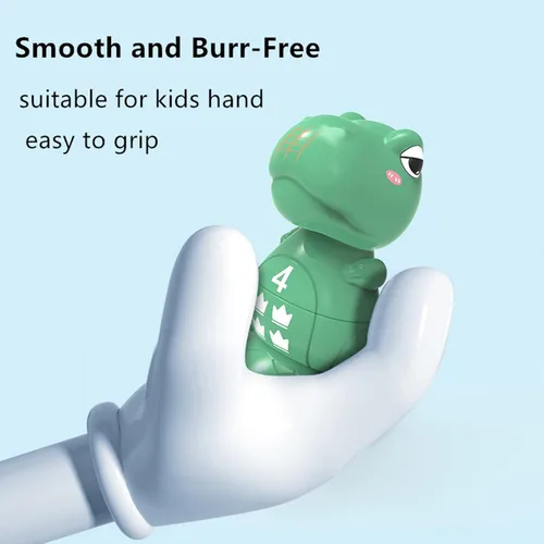 Vista 7 de Juguete de dinosaurio apilable a juego para niños pequeños 10 piezas de dinosaurios rompecabezas de aprendizaje con números, patrones, conteo