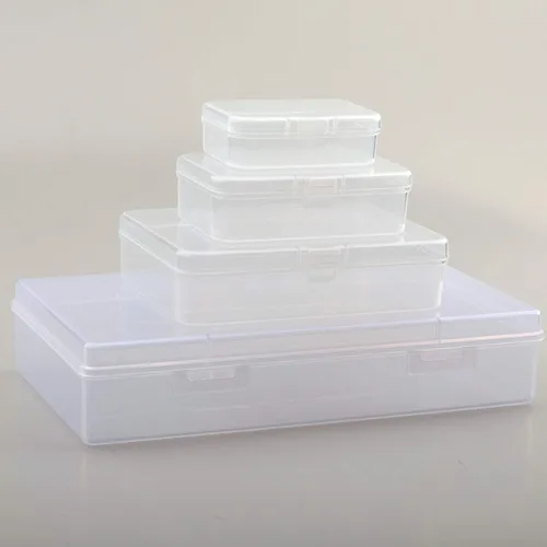 Vista 6 de Rocutus Contenedores de almacenamiento de cuentas de plástico transparente, caja de almacenamiento vacía, paquete de 24 recipientes