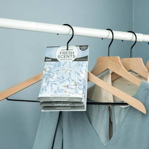 Vista 6 de Fresh Scents Bolsitas perfumadas Algodón blanco Fragancia para el hogar Larga duración (hasta 6 meses) Ambientador para armarios, cajones