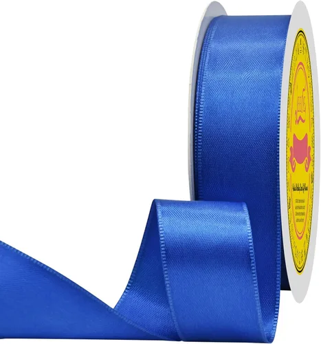 Vista 124 de Cinta de satén plateada de doble cara de 1-1/2 pulgadas x 50 yardas, cinta plateada de poliéster para envolver regalos, muy adecuada para bodas
