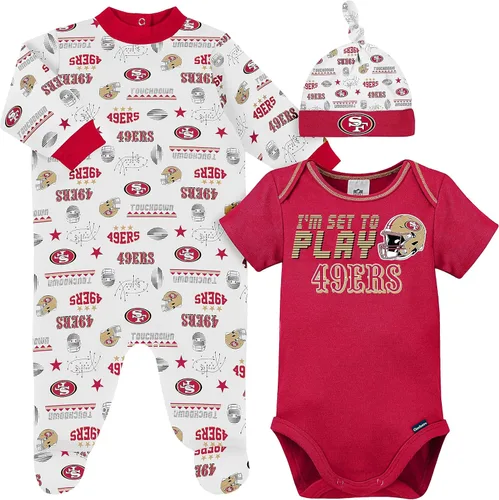 Vista 16 de Gerber Conjunto de regalo unisex para bebé con pies de equipo de la NFL para dormir y jugar