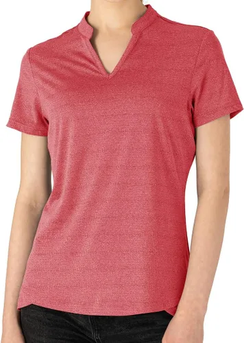 Vista 2 de YSENTO Camisetas polo de golf de ajuste seco para mujer manga corta cuello en V sin cuello camisetas deportivas