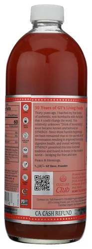 Vista 2 de Synergy The Real Kombucha, Diosa de la guayaba - 48oz
