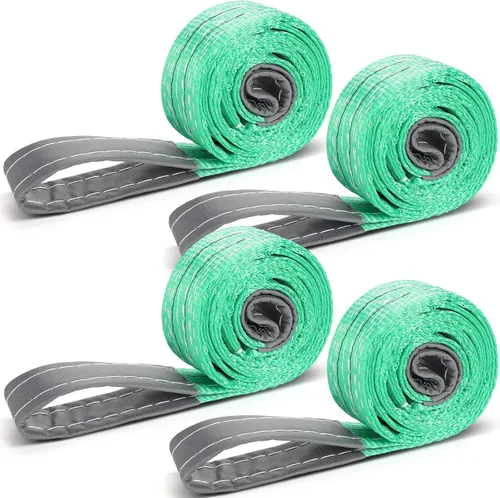 Vista 9 de 4 piezas de correas de eslinga de elevación correas de eslinga web resistentes de poliéster y nailon para uso en automóviles al aire libre