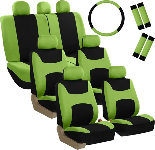 Vista 16 de FH Group FB030217 - Juego de fundas de asiento de tela ligera y transpirable, compatible con bolsa de aire y divisiones. Se adapta a la mayoría
