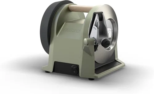 Vista 4 de Afilador de cuchillos de cocina Tormek T-1 para uso doméstico - NEGRO KARBON - Versión EE. UU. - Inglés (Verde ceniza)