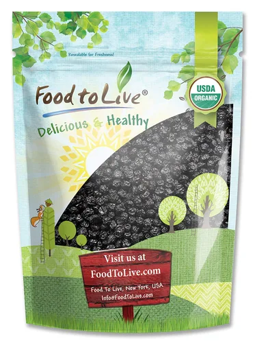 Vista 4 de Food to Live Arándanos secos orgánicos, 1 libra sin OMG, kosher, veganos, sin sulfuro, a granel