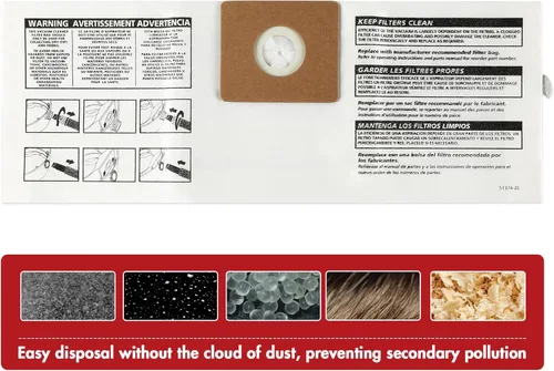 Vista 3 de Shop-Vac 90667 Bolsa de colección All Around de 1.5 galones, paquete de 6