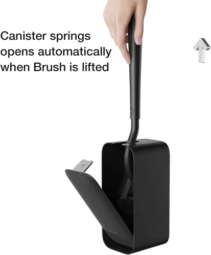 Vista 4 de Cepillo limpiador de inodoro, cepillo de inodoro y soporte para limpieza de esquinas muertas, cepillo de inodoro montado en la pared para decoración