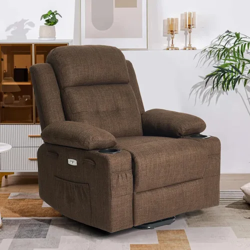 Vista 2 de Polar Aurora Silla elevadora eléctrica para ancianos, silla reclinable eléctrica con masaje térmico y vibratorio, silla de sala de estar