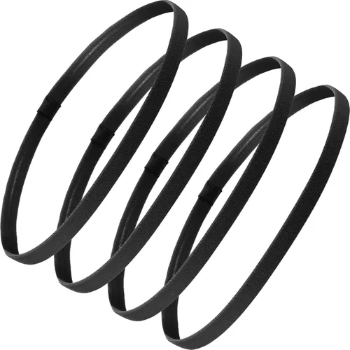 4 piezas de diademas elásticas deportivas gruesas antideslizantes para el cabello para mujeres y hombres